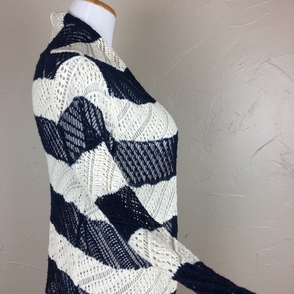 Lauren Ralph Lauren navy and cream cardigan - Picture 3 of 7